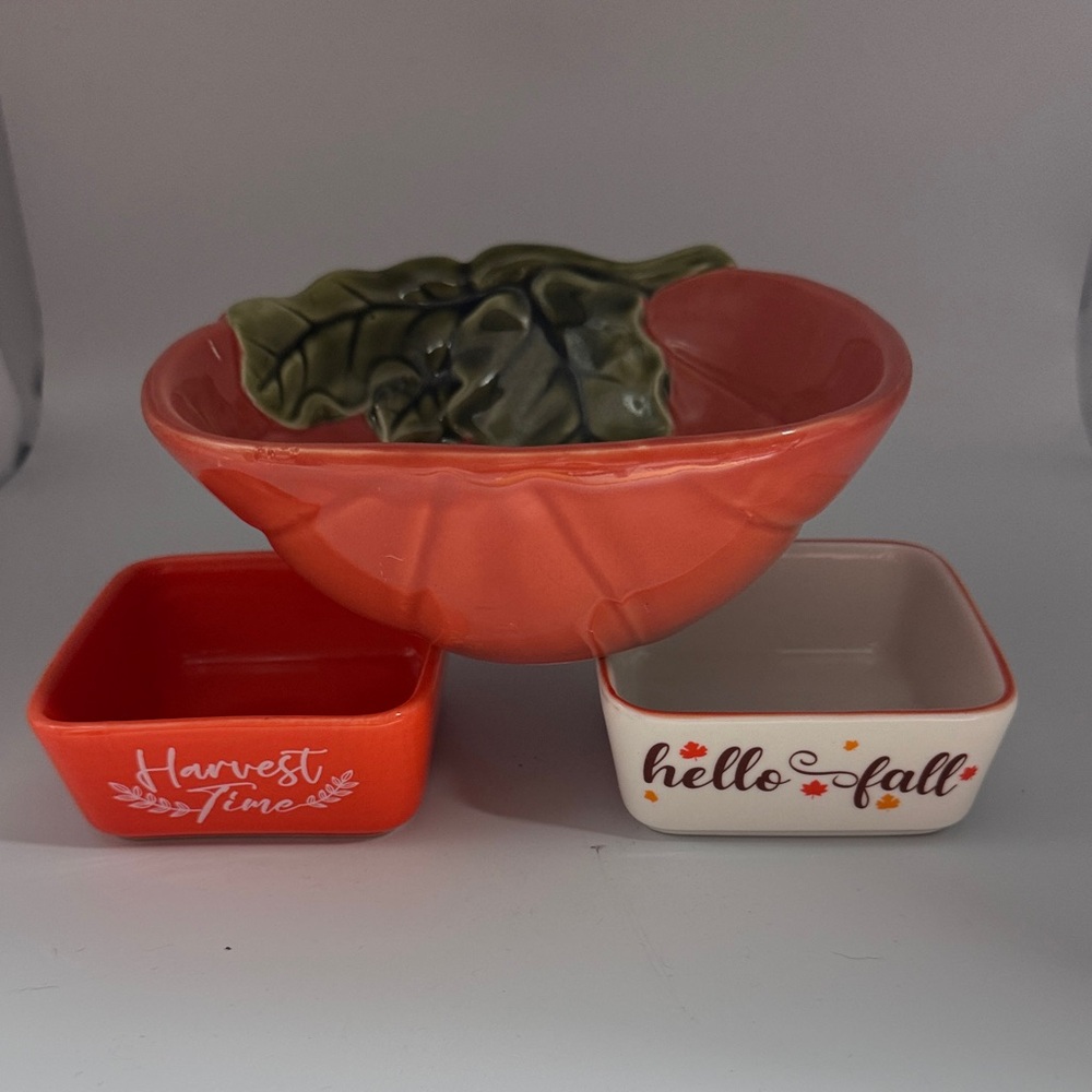 Autumn Themed Ceramic Bowl Set